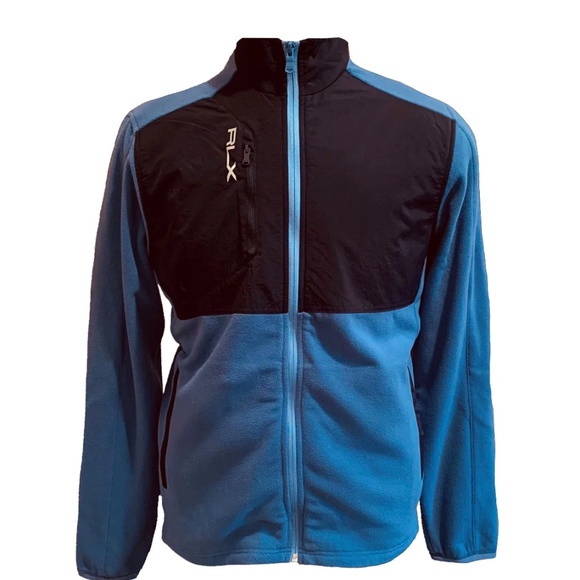 RLX Ralph Lauren Icon Fleece French Blue French Navy Mens Full Zip Golf Jacket